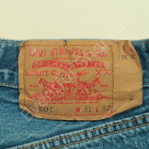 Vintage Levis 501 Jeans Mens 31 Blue Denim Made in USA - Picture 4 of 8